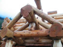 Log work detail :- Main entrance with character flare logs