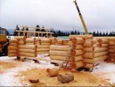 Slokana Log Homes production picture.