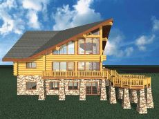 Slokana Log Homes- Vojnik Ranch with deck