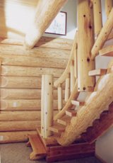 Small  log staircase example.